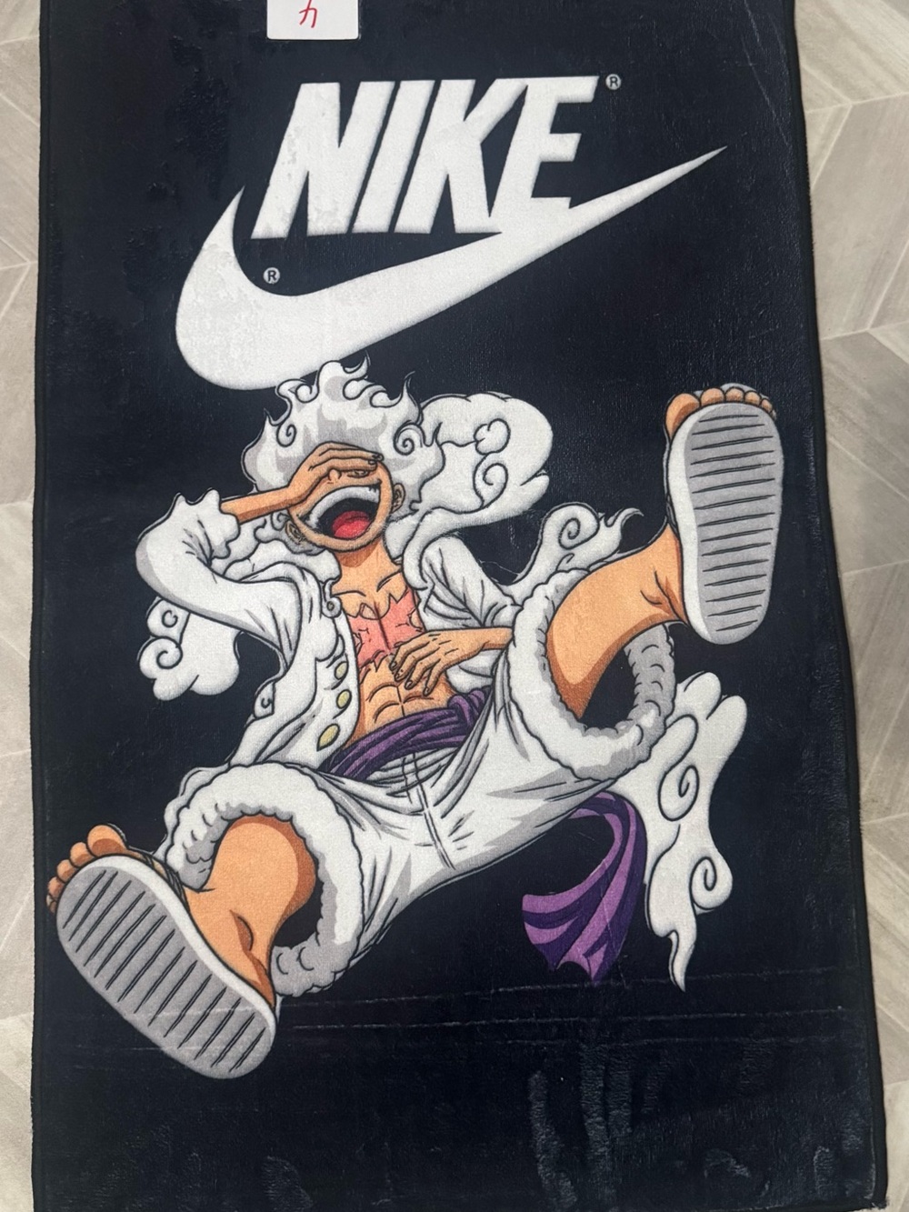 Puffy One Piece Nike Black Rug 32x20 IN. TUFTED PLUSH